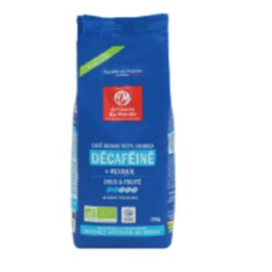 Café décaféiné bio en format de 250g